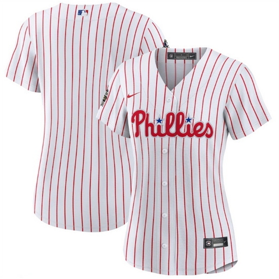 Women Philadelphia Phillies Blank White 2022 World Series Flex Base Stitched Baseball Jersey Women Philadelphia Phillies Blank White 2022 World Series Flex Base Stitched Baseball Jersey