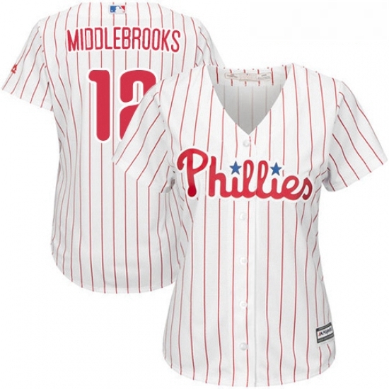Womens Majestic Philadelphia Phillies 12 Will Middlebrooks Authentic WhiteRed Strip Home Cool Base MLB Jersey Womens Majestic Philadelphia Phillies 12 Will Middlebrooks Authentic WhiteRed Strip Home Cool Base MLB Jersey