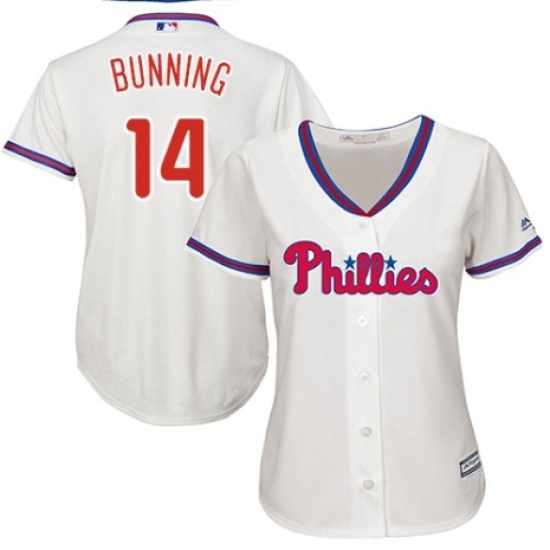 Womens Majestic Philadelphia Phillies 14 Jim Bunning Authentic Cream Alternate Cool Base MLB Jersey Womens Majestic Philadelphia Phillies 14 Jim Bunning Authentic Cream Alternate Cool Base MLB Jersey