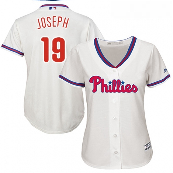 Womens Majestic Philadelphia Phillies 19 Tommy Joseph Authentic Cream Alternate Cool Base MLB Jersey Womens Majestic Philadelphia Phillies 19 Tommy Joseph Authentic Cream Alternate Cool Base MLB Jersey