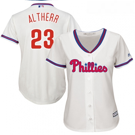 Womens Majestic Philadelphia Phillies 23 Aaron Altherr Authentic Cream Alternate Cool Base MLB Jersey Womens Majestic Philadelphia Phillies 23 Aaron Altherr Authentic Cream Alternate Cool Base MLB Jersey