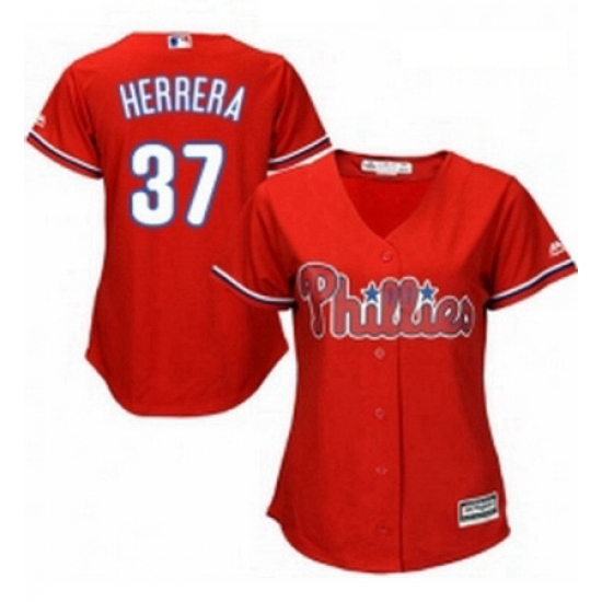 Womens Majestic Philadelphia Phillies 37 Odubel Herrera Authentic Red Alternate Cool Base MLB Jersey Womens Majestic Philadelphia Phillies 37 Odubel Herrera Authentic Red Alternate Cool Base MLB Jersey