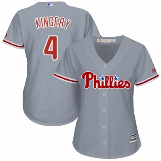 Womens Majestic Philadelphia Phillies 4 Scott Kingery Authentic Grey Road Cool Base MLB Jersey Womens Majestic Philadelphia Phillies 4 Scott Kingery Authentic Grey Road Cool Base MLB Jersey