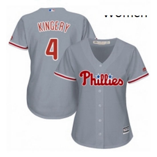 Womens Majestic Philadelphia Phillies 4 Scott Kingery Replica Grey Road Cool Base MLB Jersey Womens Majestic Philadelphia Phillies 4 Scott Kingery Replica Grey Road Cool Base MLB Jersey