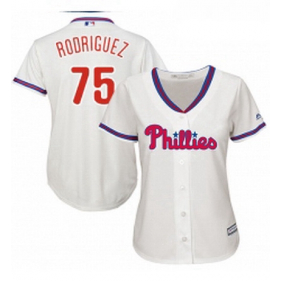 Womens Majestic Philadelphia Phillies 75 Francisco Rodriguez Replica Cream Alternate Cool Base MLB Jersey Womens Majestic Philadelphia Phillies 75 Francisco Rodriguez Replica Cream Alternate Cool Base MLB Jersey