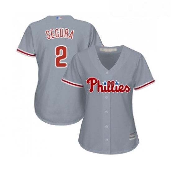Womens Philadelphia Phillies 2 Jean Segura Replica Grey Road Cool Base Baseball Jersey Womens Philadelphia Phillies 2 Jean Segura Replica Grey Road Cool Base Baseball Jersey