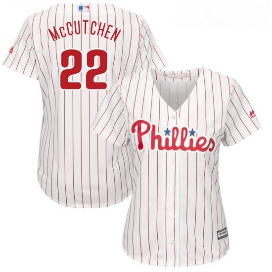 Womens Philadelphia Phillies 22 Andrew McCutchen Majestic White Scarlet Cool Base Player Jersey Womens Philadelphia Phillies 22 Andrew McCutchen Majestic White Scarlet Cool Base Player Jersey