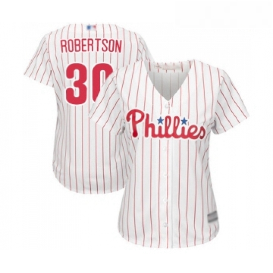 Womens Philadelphia Phillies 30 David Robertson Replica White Red Strip Home Cool Base Baseball Jersey Womens Philadelphia Phillies 30 David Robertson Replica White Red Strip Home Cool Base Baseball Jersey
