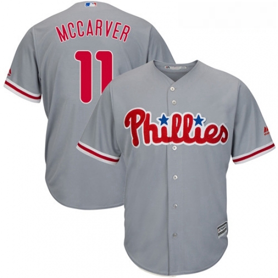 Youth Majestic Philadelphia Phillies 11 Tim McCarver Replica Grey Road Cool Base MLB Jersey Youth Majestic Philadelphia Phillies 11 Tim McCarver Replica Grey Road Cool Base MLB Jersey