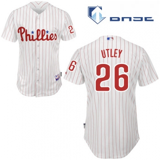 Youth Majestic Philadelphia Phillies 26 Chase Utley Authentic WhiteRed Strip Home Cool Base MLB Jersey Youth Majestic Philadelphia Phillies 26 Chase Utley Authentic WhiteRed Strip Home Cool Base MLB Jersey