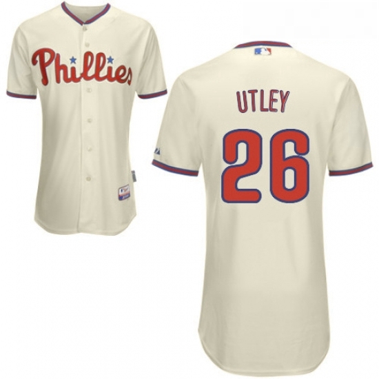 Youth Majestic Philadelphia Phillies 26 Chase Utley Replica Cream Alternate Cool Base MLB Jersey Youth Majestic Philadelphia Phillies 26 Chase Utley Replica Cream Alternate Cool Base MLB Jersey