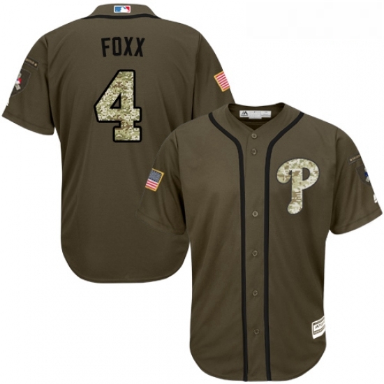 Youth Majestic Philadelphia Phillies 4 Jimmy Foxx Authentic Green Salute to Service MLB Jersey Youth Majestic Philadelphia Phillies 4 Jimmy Foxx Authentic Green Salute to Service MLB Jersey