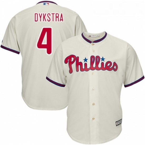 Youth Majestic Philadelphia Phillies 4 Lenny Dykstra Authentic Cream Alternate Cool Base MLB Jersey Youth Majestic Philadelphia Phillies 4 Lenny Dykstra Authentic Cream Alternate Cool Base MLB Jersey