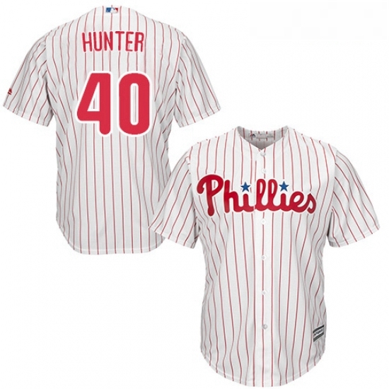 Youth Majestic Philadelphia Phillies 40 Tommy Hunter Replica WhiteRed Strip Home Cool Base MLB Jersey Youth Majestic Philadelphia Phillies 40 Tommy Hunter Replica WhiteRed Strip Home Cool Base MLB Jersey