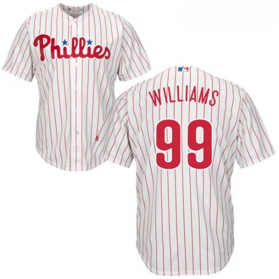 Youth Majestic Philadelphia Phillies 99 Mitch Williams Authentic WhiteRed Strip Home Cool Base MLB Jersey Youth Majestic Philadelphia Phillies 99 Mitch Williams Authentic WhiteRed Strip Home Cool Base MLB Jersey