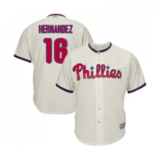Youth Philadelphia Phillies 16 Cesar Hernandez Replica Cream Alternate Cool Base Baseball Jersey Youth Philadelphia Phillies 16 Cesar Hernandez Replica Cream Alternate Cool Base Baseball Jersey