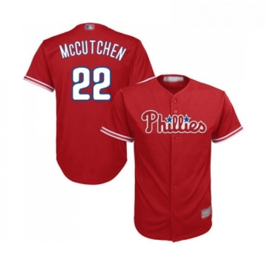 Youth Philadelphia Phillies 22 Andrew McCutchen Replica Red Alternate Cool Base Baseball Jersey Youth Philadelphia Phillies 22 Andrew McCutchen Replica Red Alternate Cool Base Baseball Jersey