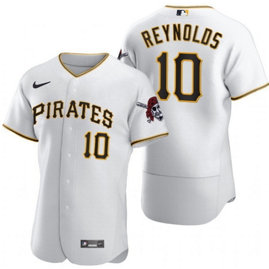 Men Pittsburgh Pirates 10 Bryan Reynolds White Flex Base Stitched MLB Jerse Men Pittsburgh Pirates 10 Bryan Reynolds White Flex Base Stitched MLB Jerse