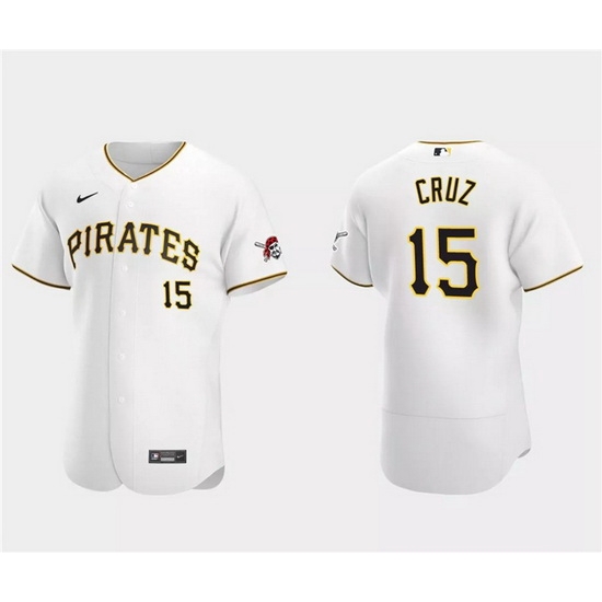 Men Pittsburgh Pirates 15 Oneil Cruz White Flex Base Stitched Baseball Jersey Men Pittsburgh Pirates 15 Oneil Cruz White Flex Base Stitched Baseball Jersey