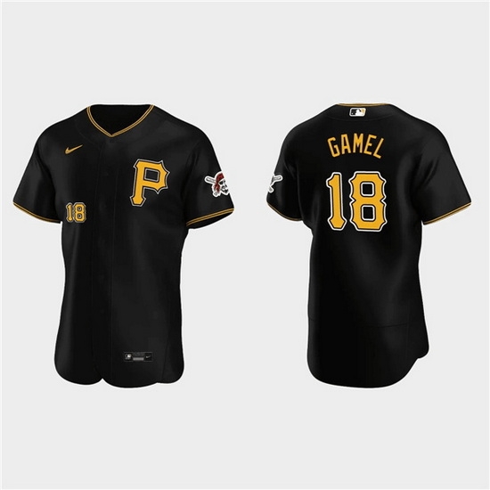 Men Pittsburgh Pirates 18 Ben Gamel Black Flex Base Stitched Jerse Men Pittsburgh Pirates 18 Ben Gamel Black Flex Base Stitched Jerse
