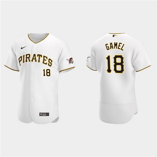 Men Pittsburgh Pirates 18 Ben Gamel White Flex Base Stitched Jerse Men Pittsburgh Pirates 18 Ben Gamel White Flex Base Stitched Jerse