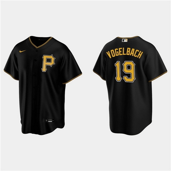 Men Pittsburgh Pirates 19 Daniel Vogelbach Black Cool Base Stitched Jerse Men Pittsburgh Pirates 19 Daniel Vogelbach Black Cool Base Stitched Jerse