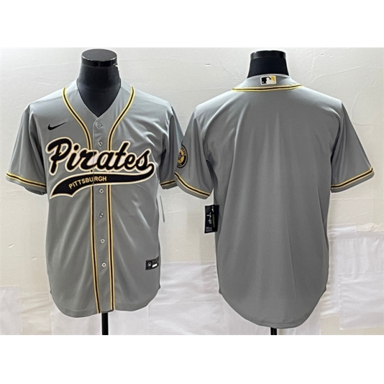 Men Pittsburgh Pirates Blank Gray Cool Base Stitched Baseball Jersey Men Pittsburgh Pirates Blank Gray Cool Base Stitched Baseball Jersey