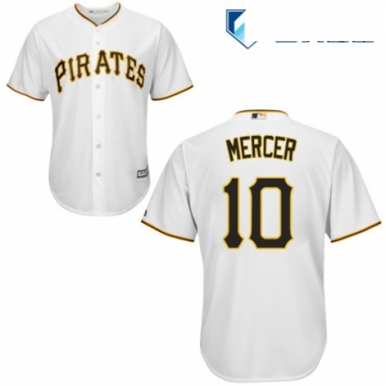 Mens Majestic Pittsburgh Pirates 10 Jordy Mercer Replica White Home Cool Base MLB Jersey Mens Majestic Pittsburgh Pirates 10 Jordy Mercer Replica White Home Cool Base MLB Jersey
