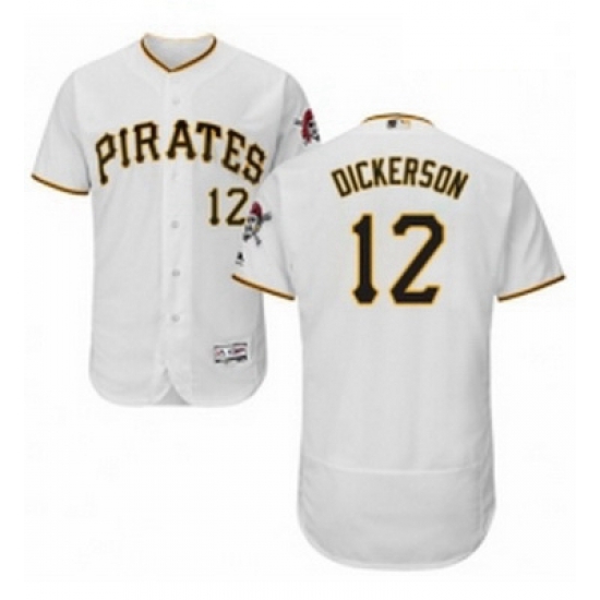 Mens Majestic Pittsburgh Pirates 12 Corey Dickerson White Home Flex Base Authentic Collection MLB Jersey Mens Majestic Pittsburgh Pirates 12 Corey Dickerson White Home Flex Base Authentic Collection MLB Jersey