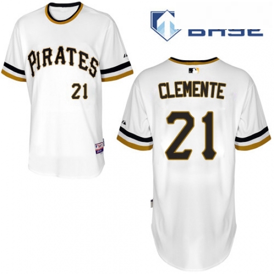 Mens Majestic Pittsburgh Pirates 21 Roberto Clemente Authentic White Alternate 2 Cool Base MLB Jersey Mens Majestic Pittsburgh Pirates 21 Roberto Clemente Authentic White Alternate 2 Cool Base MLB Jersey
