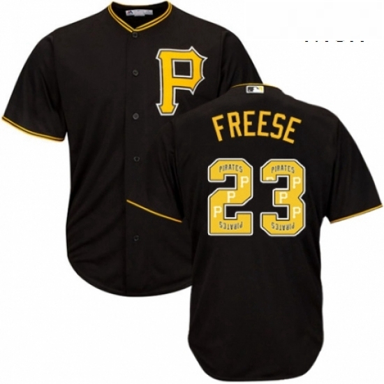 Mens Majestic Pittsburgh Pirates 23 David Freese Authentic Black Team Logo Fashion Cool Base MLB Jersey Mens Majestic Pittsburgh Pirates 23 David Freese Authentic Black Team Logo Fashion Cool Base MLB Jersey