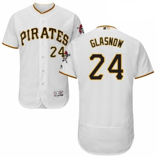 Mens Majestic Pittsburgh Pirates 24 Tyler Glasnow White Home Flex Base Authentic Collection MLB Jersey Mens Majestic Pittsburgh Pirates 24 Tyler Glasnow White Home Flex Base Authentic Collection MLB Jersey