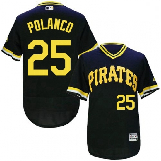 Mens Majestic Pittsburgh Pirates 25 Gregory Polanco Black FlexBase Authentic Collection MLB Jersey Mens Majestic Pittsburgh Pirates 25 Gregory Polanco Black FlexBase Authentic Collection MLB Jersey