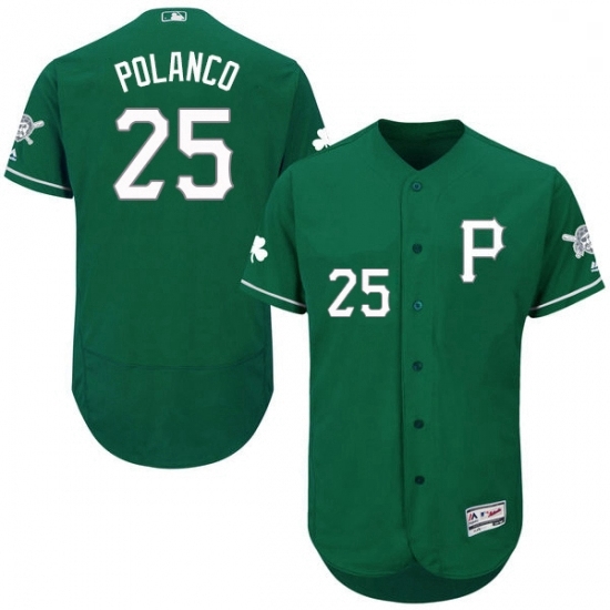 Mens Majestic Pittsburgh Pirates 25 Gregory Polanco Green Celtic Flexbase Authentic Collection MLB Jersey Mens Majestic Pittsburgh Pirates 25 Gregory Polanco Green Celtic Flexbase Authentic Collection MLB Jersey