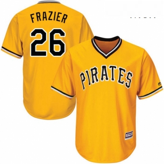 Mens Majestic Pittsburgh Pirates 26 Adam Frazier Replica Gold Alternate Cool Base MLB Jersey Mens Majestic Pittsburgh Pirates 26 Adam Frazier Replica Gold Alternate Cool Base MLB Jersey