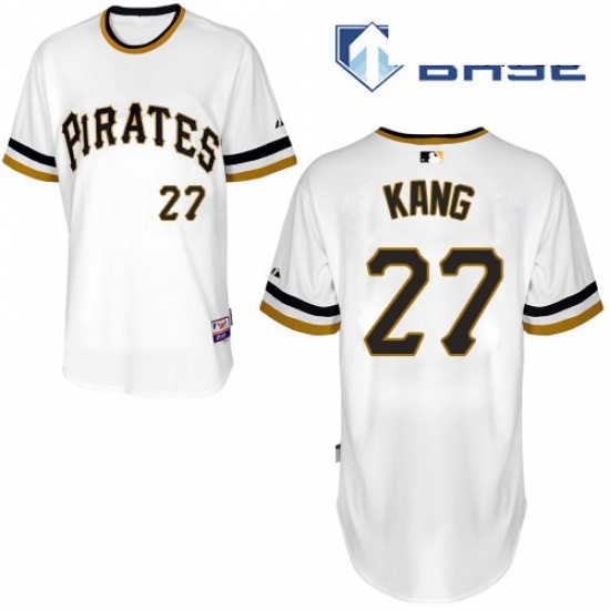 Mens Majestic Pittsburgh Pirates 27 Jung ho Kang Authentic White Alternate 2 Cool Base MLB Jersey Mens Majestic Pittsburgh Pirates 27 Jung ho Kang Authentic White Alternate 2 Cool Base MLB Jersey