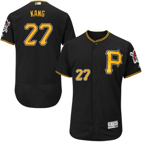 Mens Majestic Pittsburgh Pirates 27 Jung ho Kang Black Alternate Flex Base Authentic Collection MLB Jersey Mens Majestic Pittsburgh Pirates 27 Jung ho Kang Black Alternate Flex Base Authentic Collection MLB Jersey