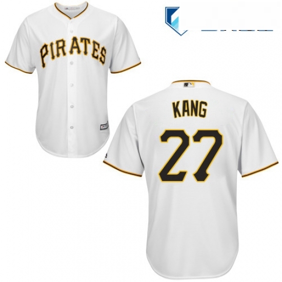 Mens Majestic Pittsburgh Pirates 27 Jung ho Kang Replica White Home Cool Base MLB Jersey Mens Majestic Pittsburgh Pirates 27 Jung ho Kang Replica White Home Cool Base MLB Jersey