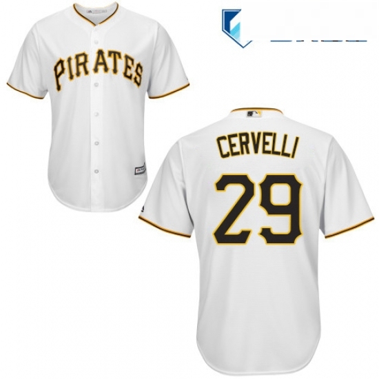 Mens Majestic Pittsburgh Pirates 29 Francisco Cervelli Replica White Home Cool Base MLB Jersey Mens Majestic Pittsburgh Pirates 29 Francisco Cervelli Replica White Home Cool Base MLB Jersey