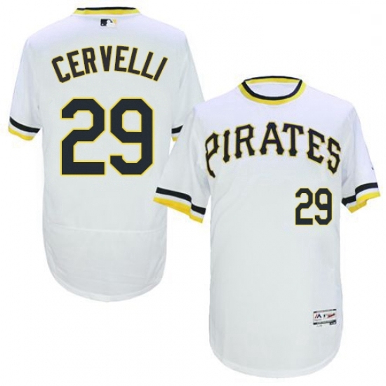 Mens Majestic Pittsburgh Pirates 29 Francisco Cervelli White FlexBase Authentic Collection MLB Jersey Mens Majestic Pittsburgh Pirates 29 Francisco Cervelli White FlexBase Authentic Collection MLB Jersey