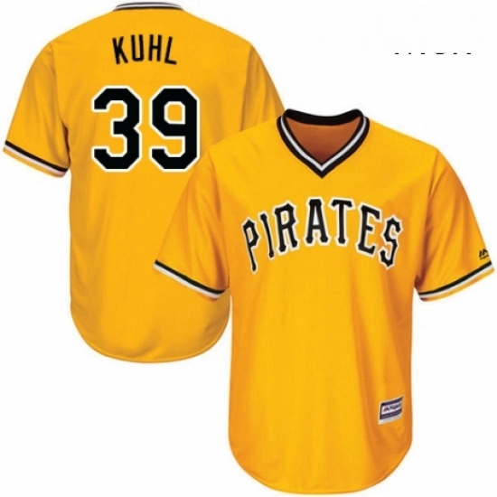 Mens Majestic Pittsburgh Pirates 39 Chad Kuhl Replica Gold Alternate Cool Base MLB Jersey Mens Majestic Pittsburgh Pirates 39 Chad Kuhl Replica Gold Alternate Cool Base MLB Jersey
