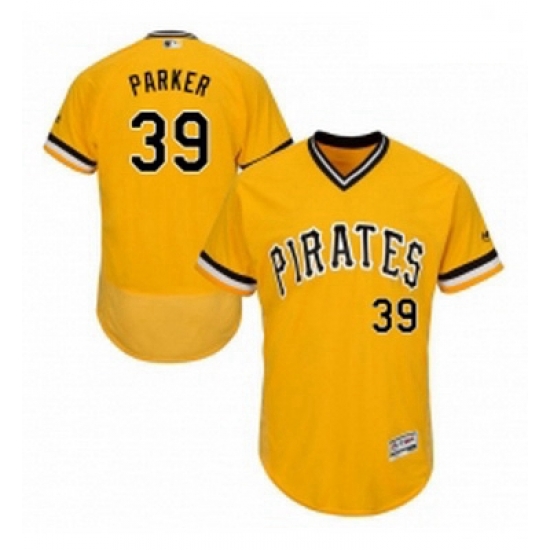 Mens Majestic Pittsburgh Pirates 39 Dave Parker Gold Alternate Flex Base Authentic Collection MLB Jersey Mens Majestic Pittsburgh Pirates 39 Dave Parker Gold Alternate Flex Base Authentic Collection MLB Jersey