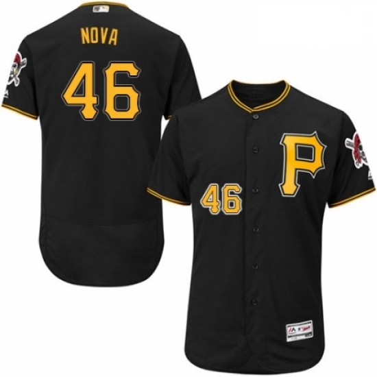 Mens Majestic Pittsburgh Pirates 46 Ivan Nova Black Alternate Flex Base Authentic Collection MLB Jersey Mens Majestic Pittsburgh Pirates 46 Ivan Nova Black Alternate Flex Base Authentic Collection MLB Jersey