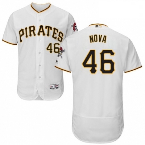 Mens Majestic Pittsburgh Pirates 46 Ivan Nova White Home Flex Base Authentic Collection MLB Jersey Mens Majestic Pittsburgh Pirates 46 Ivan Nova White Home Flex Base Authentic Collection MLB Jersey