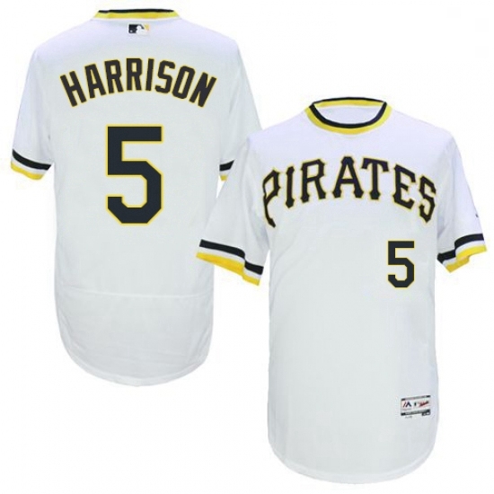 Mens Majestic Pittsburgh Pirates 5 Josh Harrison White Flexbase Authentic Collection Cooperstown MLB Jersey Mens Majestic Pittsburgh Pirates 5 Josh Harrison White Flexbase Authentic Collection Cooperstown MLB Jersey