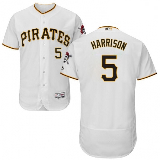 Mens Majestic Pittsburgh Pirates 5 Josh Harrison White Home Flex Base Authentic Collection MLB Jersey Mens Majestic Pittsburgh Pirates 5 Josh Harrison White Home Flex Base Authentic Collection MLB Jersey