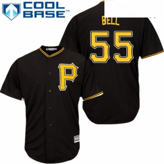 Mens Majestic Pittsburgh Pirates 55 Josh Bell Replica Black Alternate Cool Base MLB Jersey Mens Majestic Pittsburgh Pirates 55 Josh Bell Replica Black Alternate Cool Base MLB Jersey