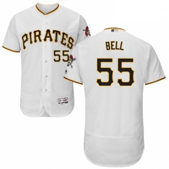 Mens Majestic Pittsburgh Pirates 55 Josh Bell White Home Flex Base Authentic Collection MLB Jersey Mens Majestic Pittsburgh Pirates 55 Josh Bell White Home Flex Base Authentic Collection MLB Jersey