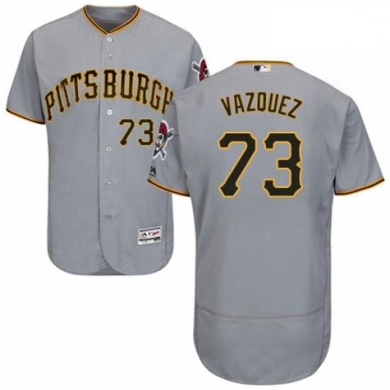 Mens Majestic Pittsburgh Pirates 73 Felipe Vazquez Grey Road Flex Base Authentic Collection MLB Jersey Mens Majestic Pittsburgh Pirates 73 Felipe Vazquez Grey Road Flex Base Authentic Collection MLB Jersey