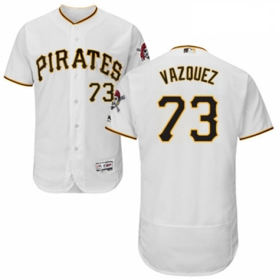 Mens Majestic Pittsburgh Pirates 73 Felipe Vazquez White Home Flex Base Authentic Collection MLB Jersey Mens Majestic Pittsburgh Pirates 73 Felipe Vazquez White Home Flex Base Authentic Collection MLB Jersey